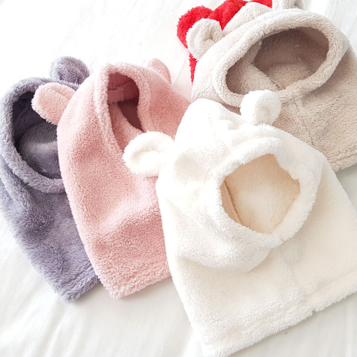 [HNMN] 아동 곰돌이 모자 털 겨울 모자 귀여운모자