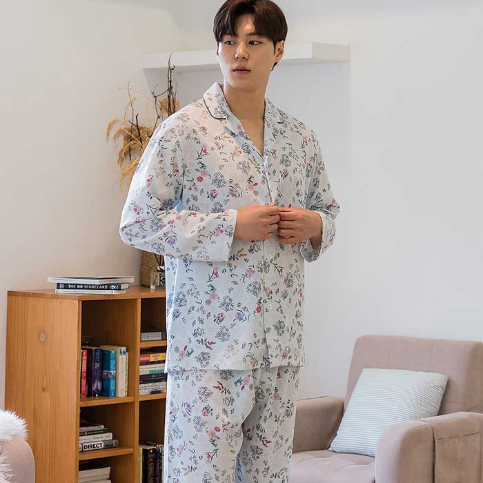 201892 남자잠옷 상하세트 폴리 잠옷 긴팔잠옷 홈웨어 파자마