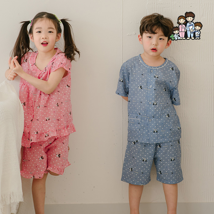 600193 아동잠옷 여자 남자 반팔 여름 잠옷 파자마 초등학생잠옷
