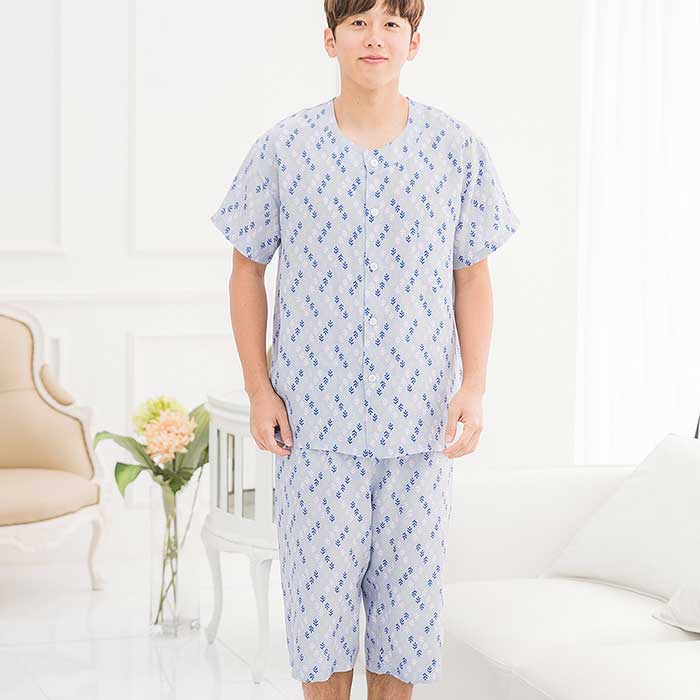 200895 남자잠옷 잠옷세트 인견 레이온 잠옷 반팔잠옷 파자마